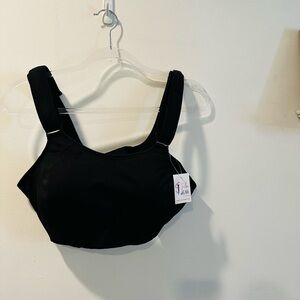Velcro Adjustable Sports Bra - Black - 38 D - New With Tags